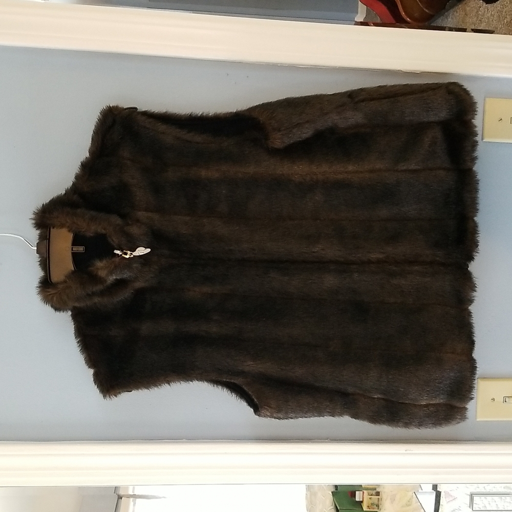 Isabella's Journey faux mink  reversible vest